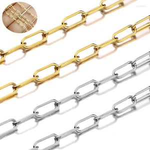 Chains 1pcs Width 7mm Stainless Steel Rolo Cable Hip-hop Punk For Bracelet Necklaces Jewelry Making Supplies Length 21cm-100cm