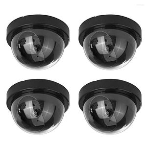 Nattlampor 4 datorer CCTV Fake Simulation Dummy Camera Home Surveillance Security Dome Mini Flashing LED Light