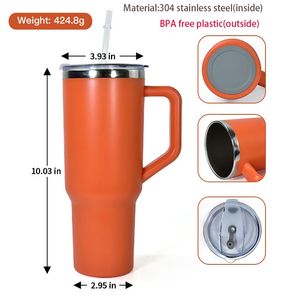 40oz Tumbler with Lid and Straws Stainless Steel Coffee Tumbler with Handle Travel Coffee Mug Travel Mug Tumbler BPA free DIY