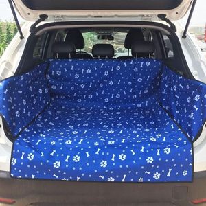 Nośniki Wodoodporne Blue Paw Cat Dog Car Trunk Mat Oxford Bone Foot Fat Fat Siedzą samochodem Podróż Różowy