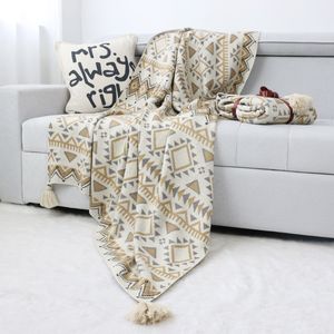 Богемские ретро вязаные одеяла диван одеяло одеяло одеяло Оболочное