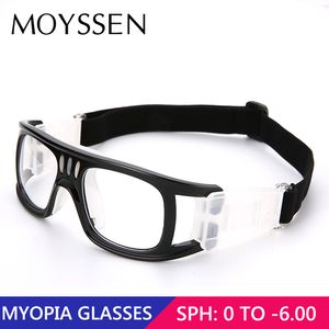 Läsglasögon Mäns utomhussportglasögon Myopia Soccer Football Basketball Protective Glass med Diopter Gym receptbelagd glasögon -1.5 -2.0 230516