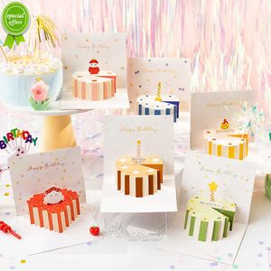 Kreatywny 3D Birthday Greeting Card Odręczny prezent urodzinowy Blessing Card z kopertą i naklejkami