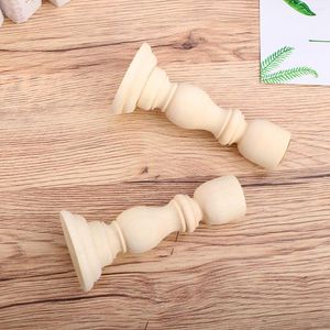 Candle Holders Candlestick Wooden Decor Room Decorations Mini Dining Tabletop Retro Diy Table Holder Home Coffee Living House Pillar