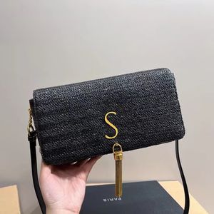 Luxuriöse Leinen-Umhängetasche für Damen, Raffiabast-Designer-Kuriertasche, Hobo-Mini-Geldbörsen, Webart, Abendhandtasche, Totes, modische Umhängetasche, Stroh-Clutch, Strandtaschen für Herren