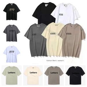 6yds Mens Camisetas Medos de Verão Homens Mulheres Ess Camiseta Designers Camisas Casuais Luxo Shorts Essen Peito Imprimir Moda Lettertops Tees de Deus Cl