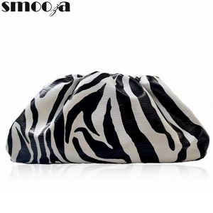 Torby wieczorowe SMOOza Tas Pangsit Genggam Sehari Fashion Dompet Klip HOLOGRAFIK ZEBRA BERlipat Wanita Dan Tangan Desainer MEWAH 230516