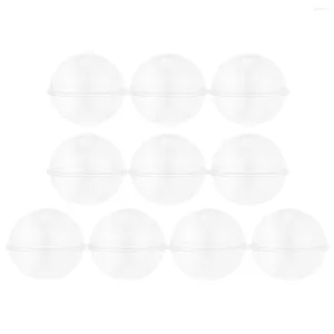 Gift Wrap 10 Pcs Go Food Containers Lids Clear Filled Ball Cups Muffin Box Fillable Plastic Balls