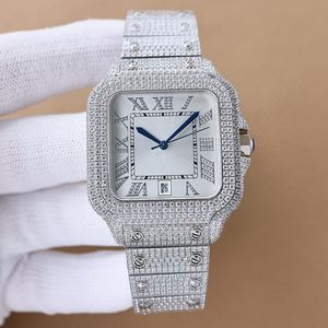 Watch Handmade Diamond Watch Watch Watch الأوتوماتيكي ساعة ميكانيكية 40 مم مضيئة الياقوت الأزياء مقاوم للماء ساعات معصم Montre de Luxe Man