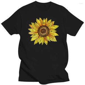 Męskie koszulki Twasowe słonecznik mężczyzn Top T-shirty Dominujący lato Fall Fall Sleeve Wszystkie bawełniane topy nadruk koszula odzież