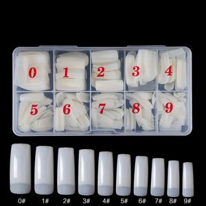 False Nails 500pcsBox Artificial Tips Full Cover Colored Ballets Acrylic Transparent Capsules French Manicure 230515