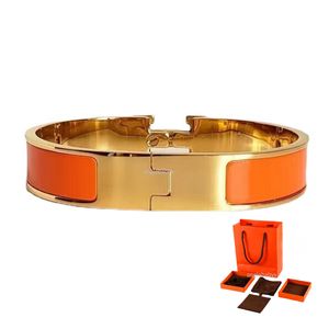 Modedesigner-Armreif aus Edelstahl mit goldener Schnalle, Schmuckarmband für Herren und Damen