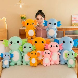 Axolotl Cartoon Doll Plush Toy Stifted Small Water Neyt Salamander Plushie Peluche Kawaii慰めの子供の贈り物