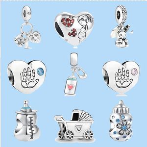 925 Sterling Silver Charms for Jewelry Making for Pandora Beads Gift Wholesale Boy Girl Palm