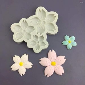 Bakning mögel topper körsbärsblomblommor blommor design kaka dekorera fondant mögel choklad gips modeller