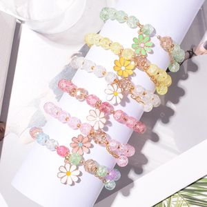 Strand Natural Stone Strawberry Crystal Beads Diy Colorful Daisy Armband Ladies and Girls Fresh Cute Birthday Party Gift