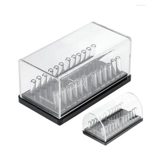 Ganci 1PCS Scatola portaoggetti in acrilico dentale Custodia per fili ad arco tondo/rettangolare Custodia per posizionamento in laboratorio ortodontico