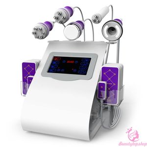 6 in 1 Ultrasonic Cavitation Machine Radio Radio Furecure Ultrasonic Body Slimmer真空スキンケアマシン、腕、腹、背中、ホーム、スタジオ、スパの使用