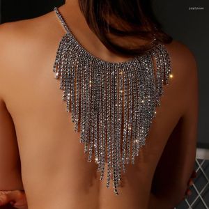 Ketten voller Diamant-Quasten-Rückenkette, sexy Bühnen-Laufsteg-Zubehör, europäischer und amerikanischer Strass-Körper