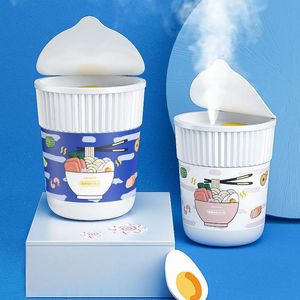 Mini-Cup-Nudel-Luftbefeuchter, kabelloser elektrischer Nebelhersteller, 300 ml, Luftdiffusor, Aroma-Reiniger mit Lampenlicht für Zuhause und Büro