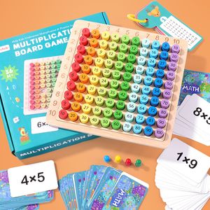 Brinquedos educacionais de madeira crianças brinquedos de matemática 99 tabela de multiplicação Ajuda de ensino aritmético matemática para crianças presentes