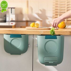 Kitchen Wall-mounted Folding Trash Can Household Cabinet Hanging Storage Trash Basket Creative Classification Hanging Trash Can