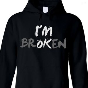 Men's Hoodies I'm Ok Broken Invisible Illness Unisex Pullover Hoodie Sweatshirt