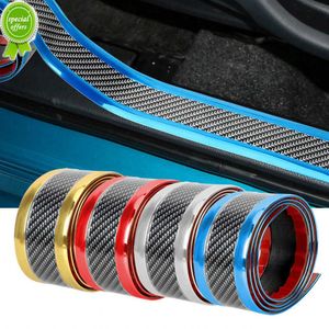 Yeni Araba Sticker Anti Scratch Stript Strip Araba Kapısı Eşik Koruyucu Çıkartmalar Karbon Fiber Araba Eşiği Koruma Tampon Film Çıkartma