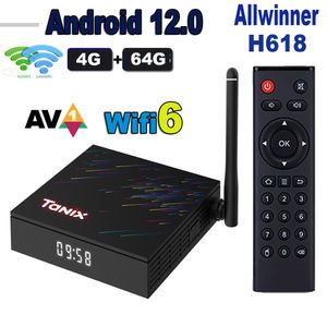 20pcs Tanix TX68 Android 12 TV Box 4gb 64gb 32gb 2gb16gb Alllwinner H618 2.4G 5G Wifi6 BT5 6K Set Top Stream media player