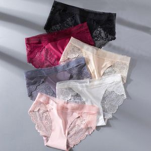 Women's Panties 5 Pcs/Lot Arrival Good Quality Lace Panties Underwear Women Nylon Sexy Lace Seamless Briefs M L XL 8088 230516