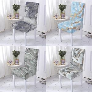 Chair Covers Geometry Style Cover With Back Marble Pattern High Spande Chairs For Dining Room Kitchen Slipcover Removable