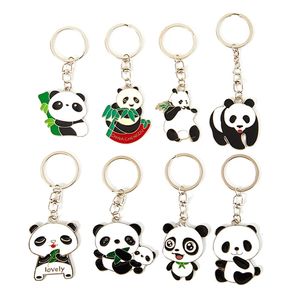 Panda Keychains Party Favor Karikatür Anahtar Keychain Kolye Hediyesi Hediyesi