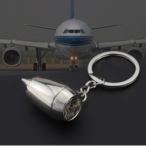 Mkendn Ny design Metal Plane Engine Keychains Mini Jet Engine Keyrings Gift Custom Logo