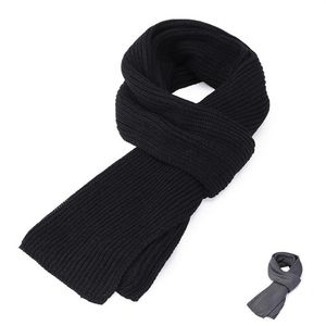 Men's Knitted Scarf Winter Muffler Warm Face Protection Earflaps Shawl Chenille Hand Knitting Scarves Leisure Black Grey215m