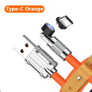 6A Kable magnetyczne USB typu C 540 stopni obrotowy płyn silikonowy szybki kabel ładujący 3 w 1 przewód ładujący dla iPhone'a Xiaomi Samsung