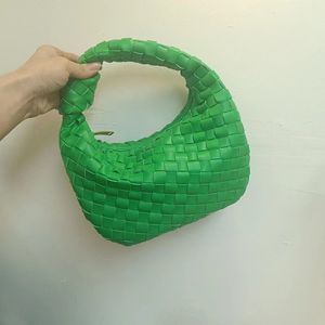 Designer Bags Mini Jodie Luxury Designer Womens Bag Knitted Handle Shoulder Bag Green Summer Lady Cross Body Hobo Casual Handbag