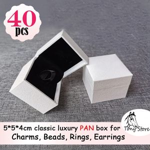 PAN Bead Charm Storage Birthday Gift Organizer Display Velvet Box Lot Ring Earrings Luxury Box Vintage Jewelry Case Wholesale