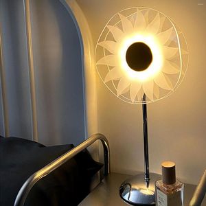 Table Lamps Acrylic Windmill Desk Lamp 3 Colors Dimmable 6W Flower Night Lighting Ornaments Christmast Gift For Living Room