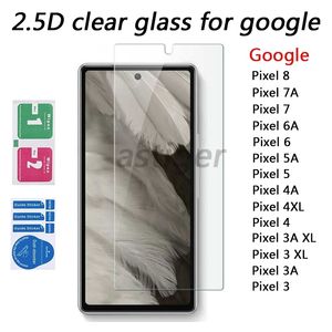 Displayschutzfolie aus gehärtetem Glas für Google Pixel 8 7A 7 6A 5A 5 4A 4XL 4 3A XL 3 5G Schutzfolie 9H 0,33 mm 2,5D