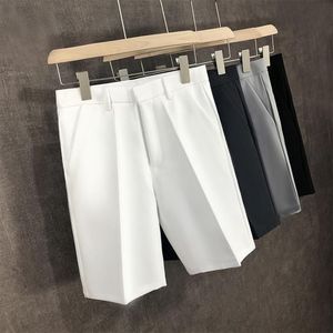 Pantaloncini da uomo Celana Pendek Kasual Pria Depan Musim Panas Panjang Lutut Bermuda Warna Solid Pakaian Kerja Sejuk Keren 230516