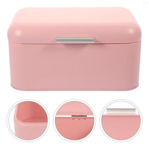 Gift Wrap Bread Keeper Iron Box Farmhouse Cookie Containers Lids Pantry Storage Stainless Steel Snack Rectangular Food