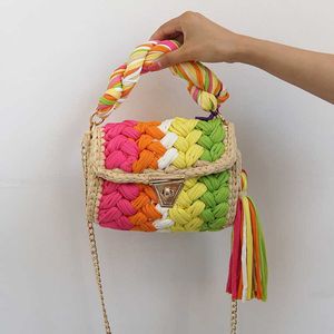 Bolsas de ombro Linha de pano Conjunto à mão feita por uma mulher de moda feminina inclinada 230426