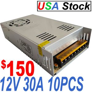 12V 30Aスイッチング電源110-240ボルトAC/DC 360W 3DプリンターCCTVラジオLEDストリップライト用のユニバーサルスイッチングトランスアダプタードライバー