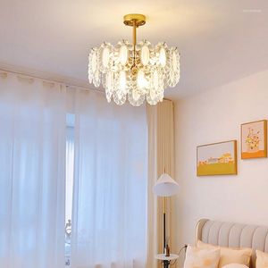 Ljuskronor nordisk kristna ljuskrona modern fransk europeisk klassisk hängande lampa för levande/utspädningsrum sovrum hem glansbelysning