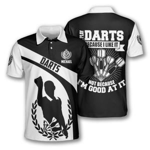 Męskie koszulki Tessffel Newfashion Sports Darts Beer Club Games 3dprint Summer Polo koszule uliczne Krótkie rękawie T-shirty Casualne odzież A3 J230516