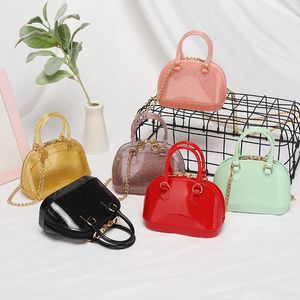 Baby Girls Mini Mini Small Shell Bag Kids One One-Cross-Body Portable Handbags Chain Teenage Children Cute Tide Jelly Bags F1670