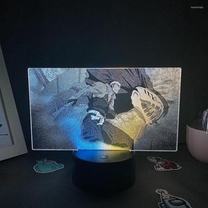 Nocne światła 3D LAMP LAMPA ANIME Figurki ABARAI RENJI Sypialnia wystrój stół kolorowy prezent dla znajomych manga światło