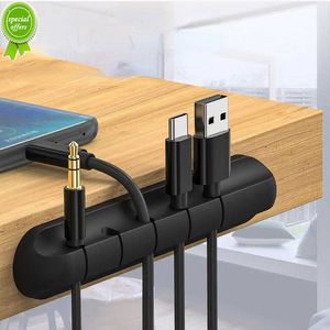 Cable Organizer Clips Cable Management Desktop Workstation Wire Manager Cord Holder USB Charging Data Line Winder