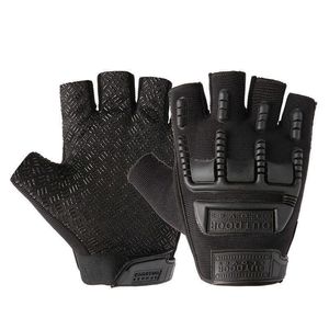 Guantes deportivos Hombres Verano Fuerzas especiales Carta Almohadilla de goma Fitness Antideslizante Ciclismo Guante Deporte al aire libre Medio dedo Lucha Escalada Manopla N1 P230516