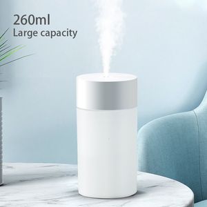 Steamer 260ML Air Humidifier Ultrasonic Mini Aromatherapy Diffuser Portable Sprayer USB Essential Oil Atomizer LED Lamp for Home 230515